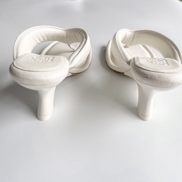 Gia Borghini Puffy Strap Thong Sandals Ivory White Size 38 - Picture 5 of 9